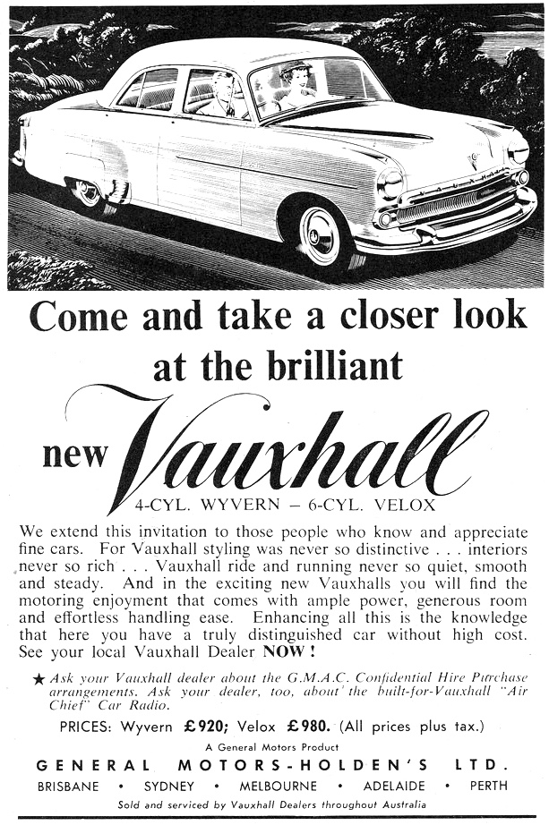 1955 Vauxhall Wyvern 4 Cylinder & Velox 6 Cylinder Sedan